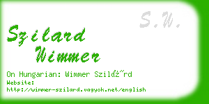 szilard wimmer business card